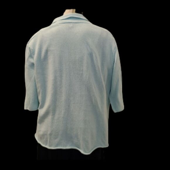 Eileen Fisher Green  Cardigan Sweater 3/4 Sleeve Size XL
 100% Cotton - Picture 5 of 8
